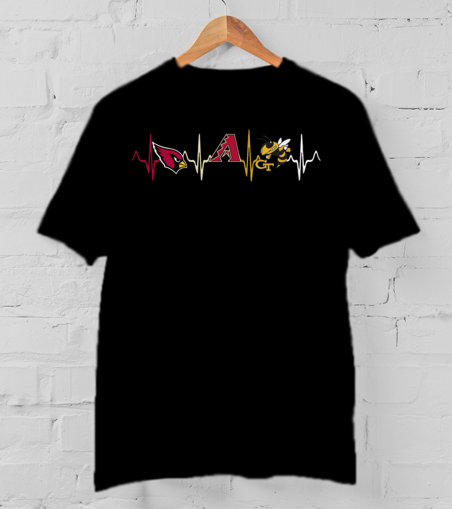 Cardinals Diamondbacks Gt Heartbeat T-Shirt