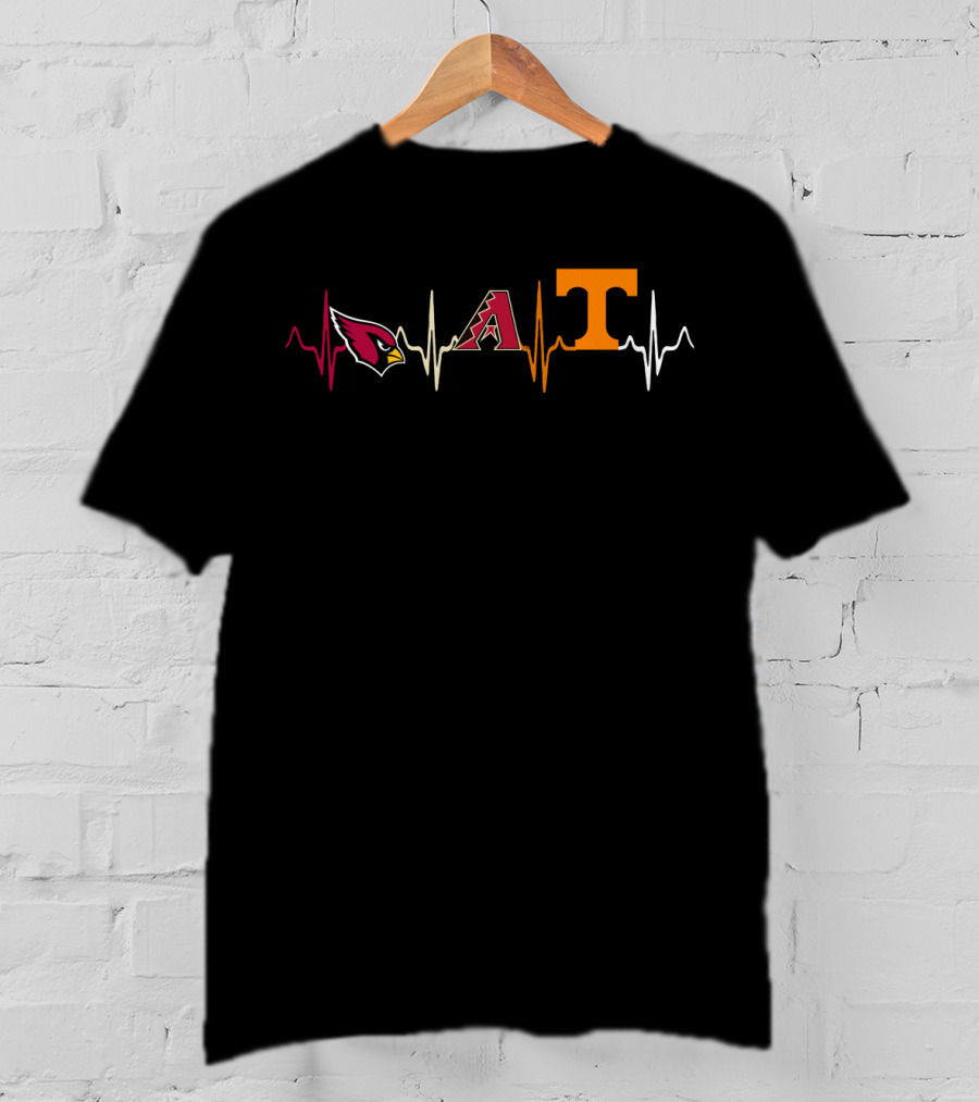 Cardinals Diamondbacks Volunteers Heartbeat T-Shirt