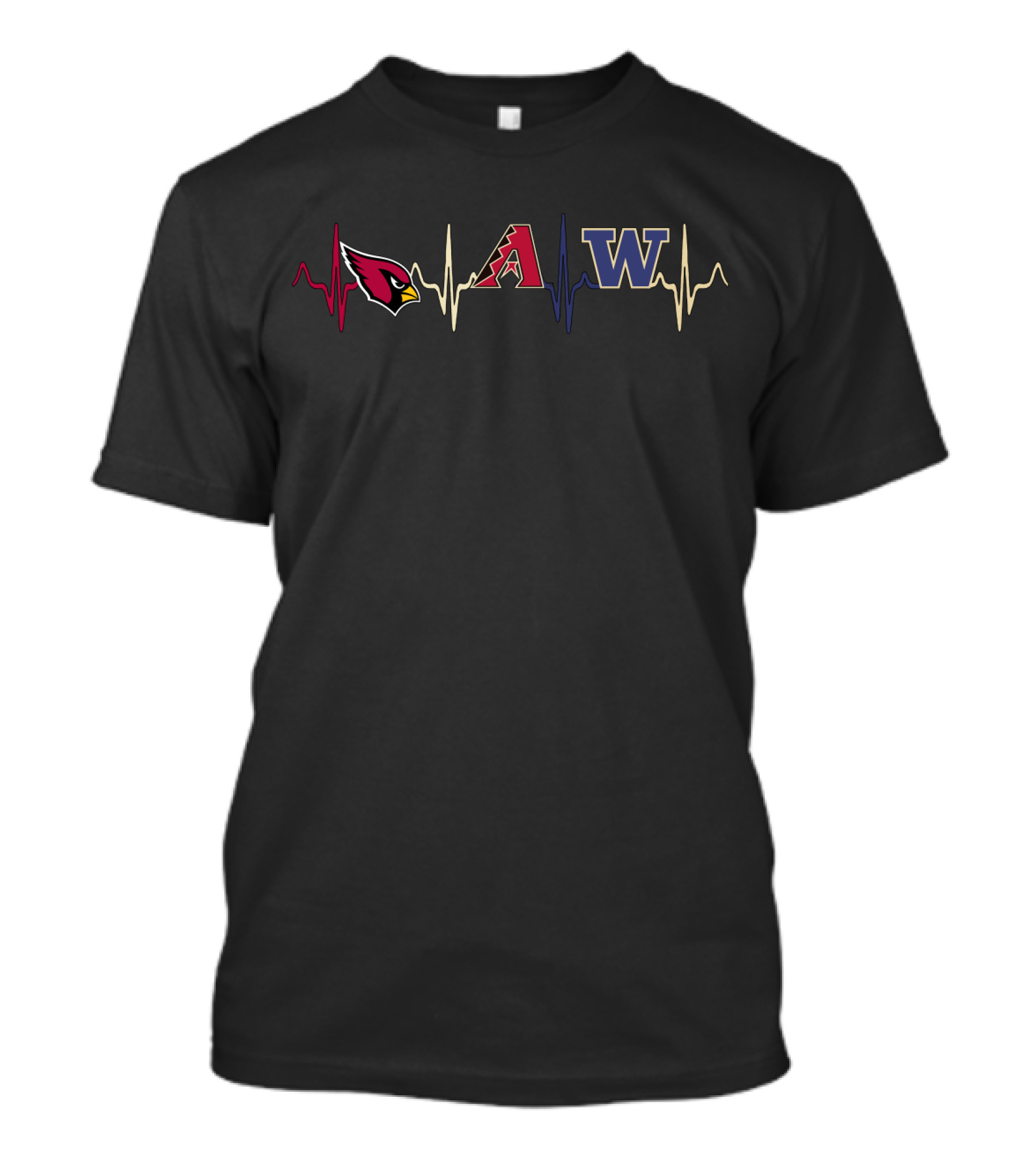Cardinals Diamondbacks Washington Heartbeat T-Shirt