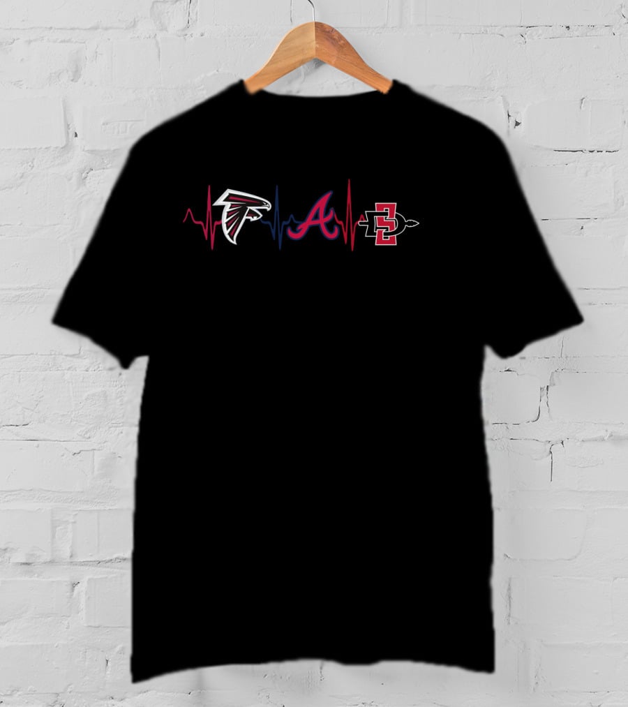 Falcons Braves Sdsu Heartbeat T-Shirt