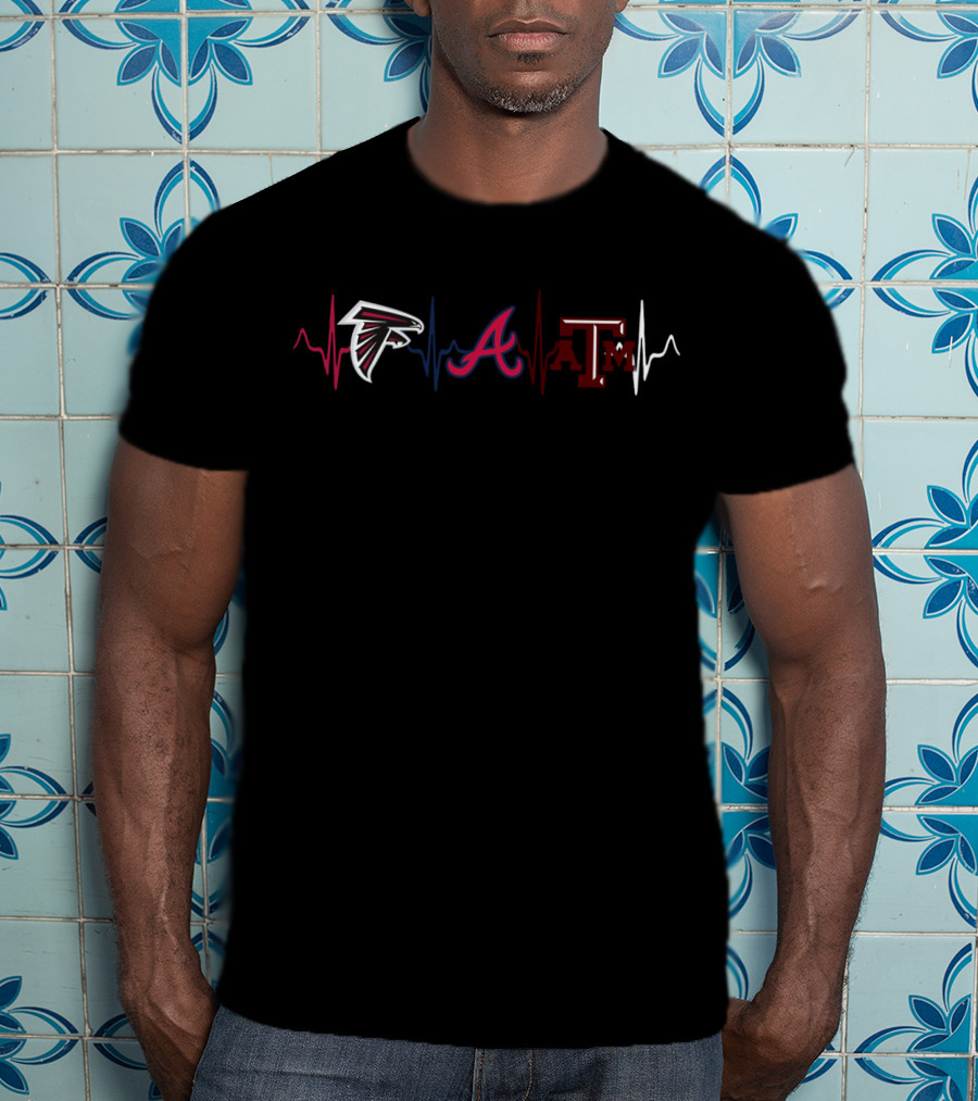 Falcons Braves Texas A&M Heartbeat T-Shirt