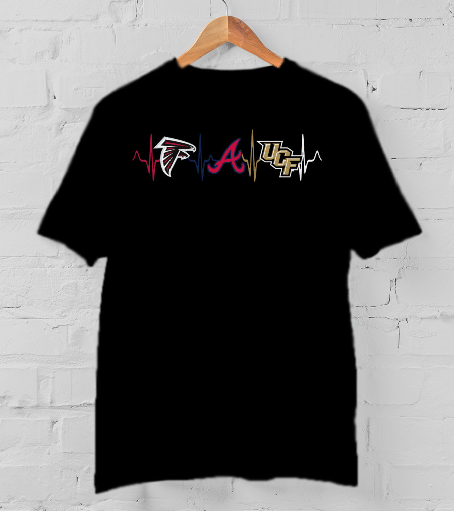 Falcons Braves Ucf Heartbeat T-Shirt
