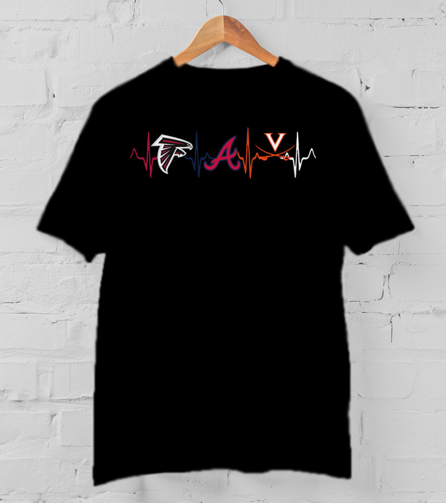 Falcons Braves Virginia Heartbeat T-Shirt