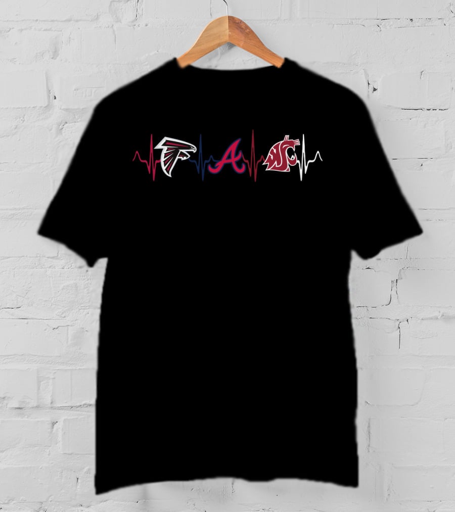 Falcons Braves Wsc Heartbeat T-Shirt