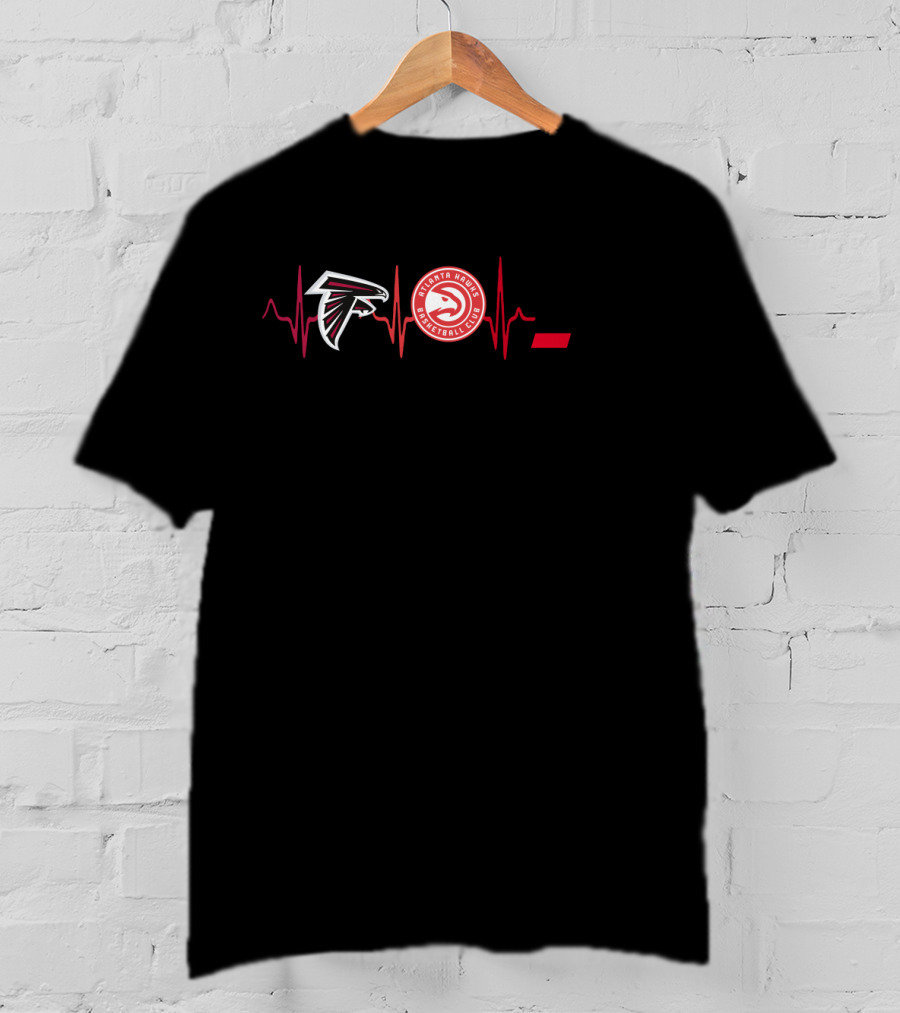 Atlanta Falcons Atlanta Hawks Cincinnati Bearcats Heartbeat T-Shirt