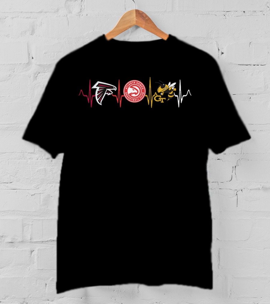 Atlanta Falcons Hawks Heartbeat T-Shirt