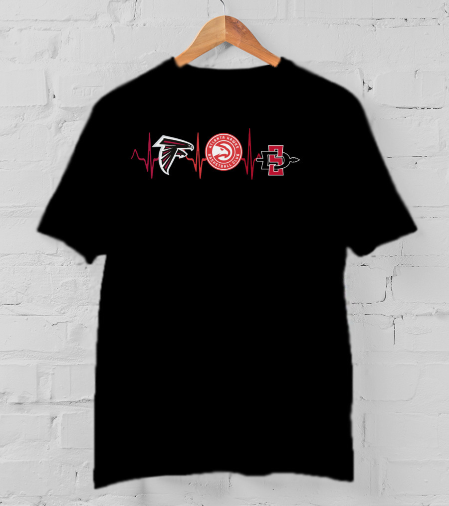 Love Falcons Atlanta Hawks San Diego State Aztecs Sdsa T-Shirt