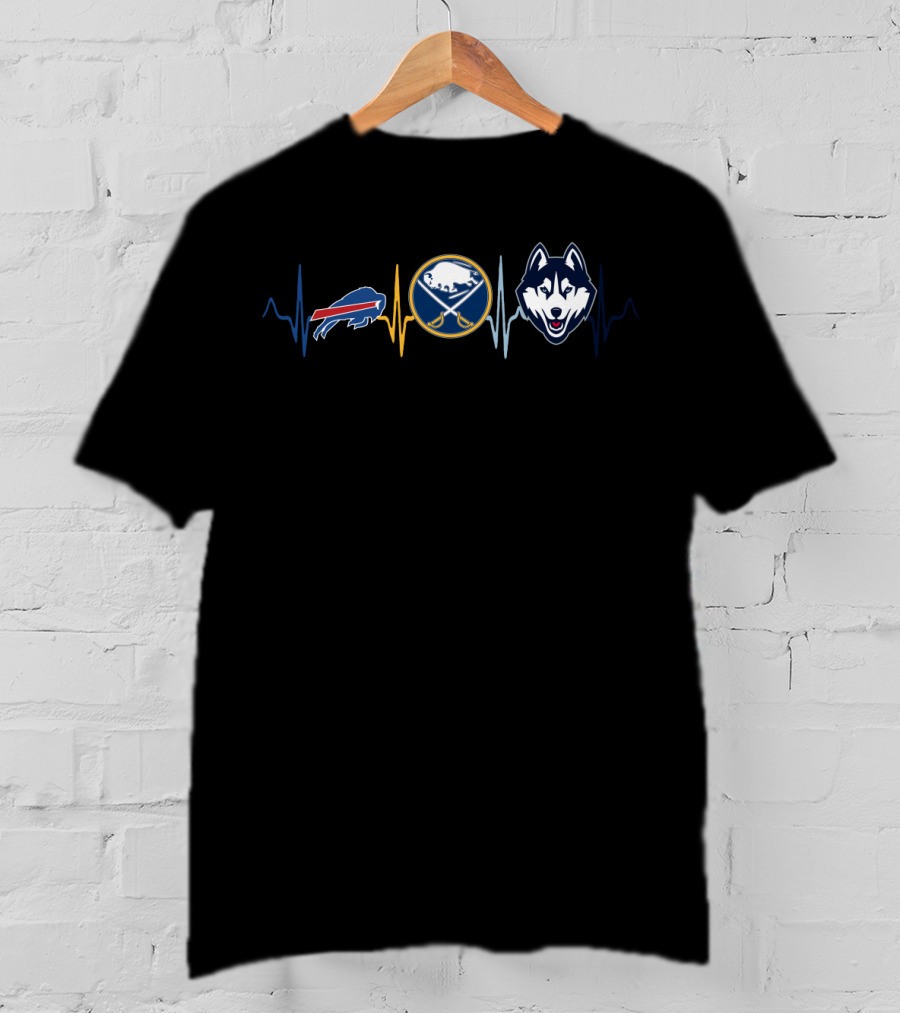 Buffalo Bills Sabres Ch Heartbeat T-Shirt
