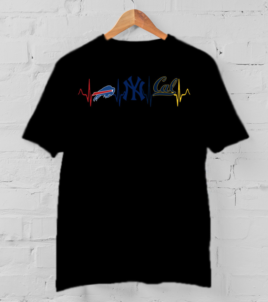 Buffalo Bills New York Yankees Cal Heartbeat Cgb T-Shirt