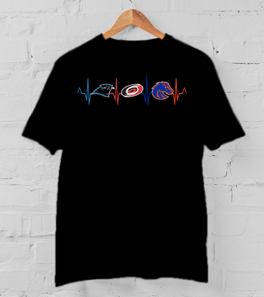 Love Panthers Hurricanes Bsb Heartbeat T-Shirt