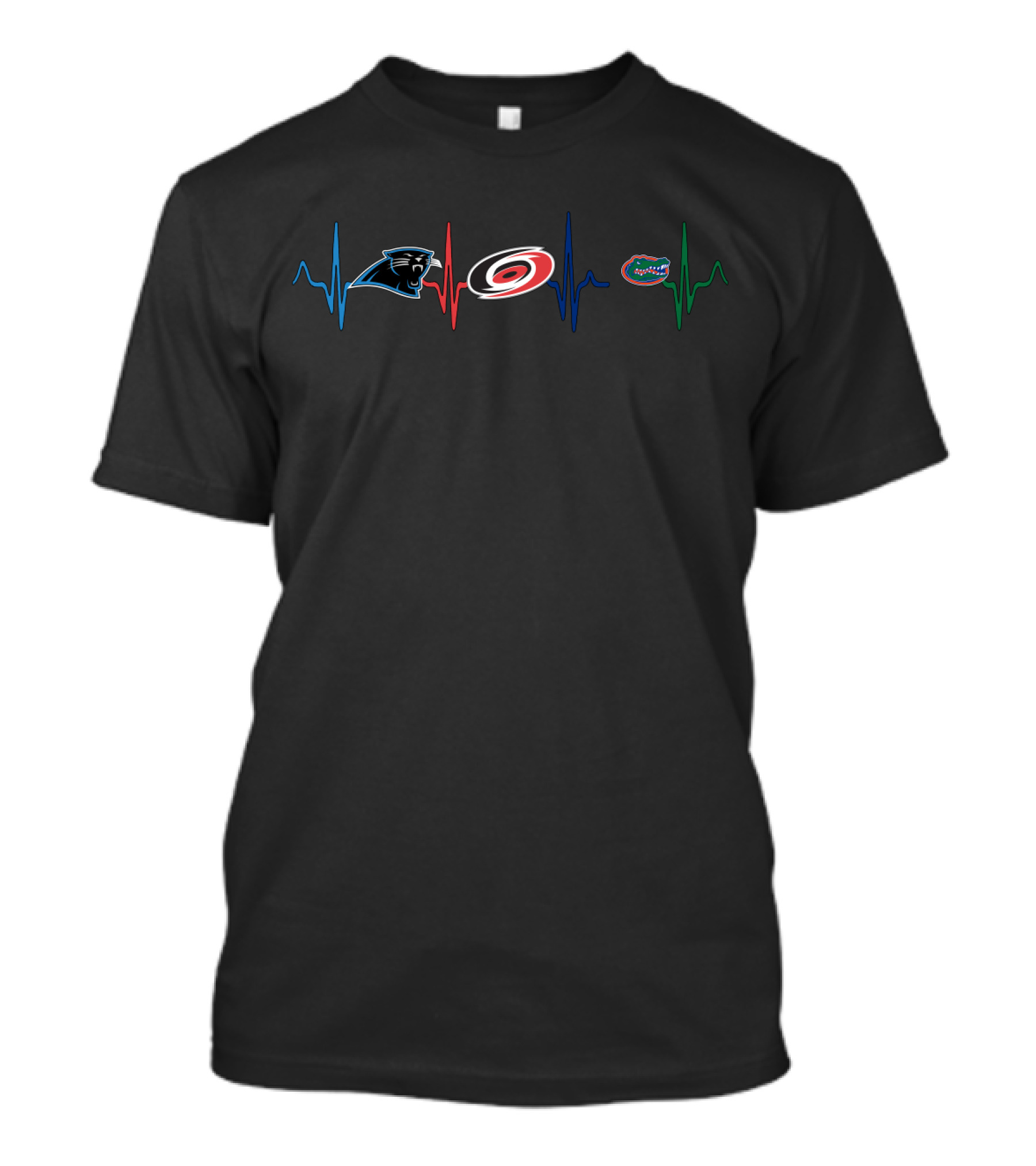Panthers Hurricanes Florida Gators Heartbeat Love T-Shirt