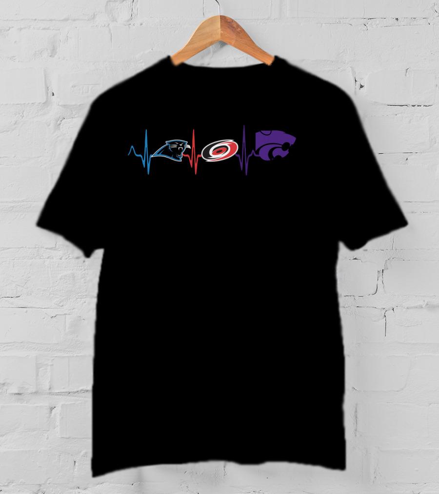 Panthers Hurricanes Ksw Heartbeat T-Shirt