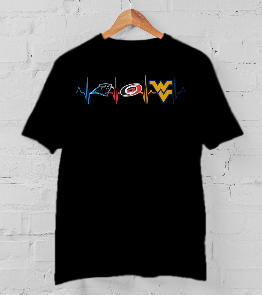 Love Panthers Hurricanes Wvm Heartbeat T-Shirt