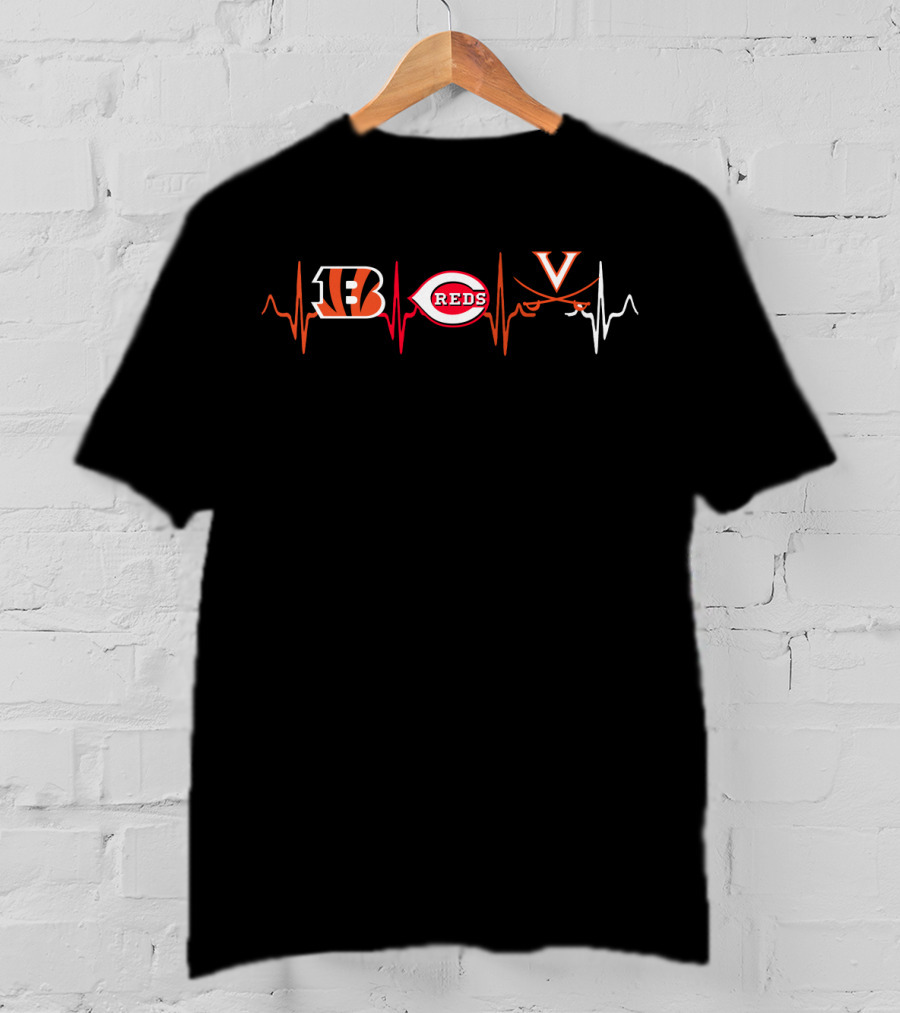 Bengals Reds Vca Heartbeat T-Shirt