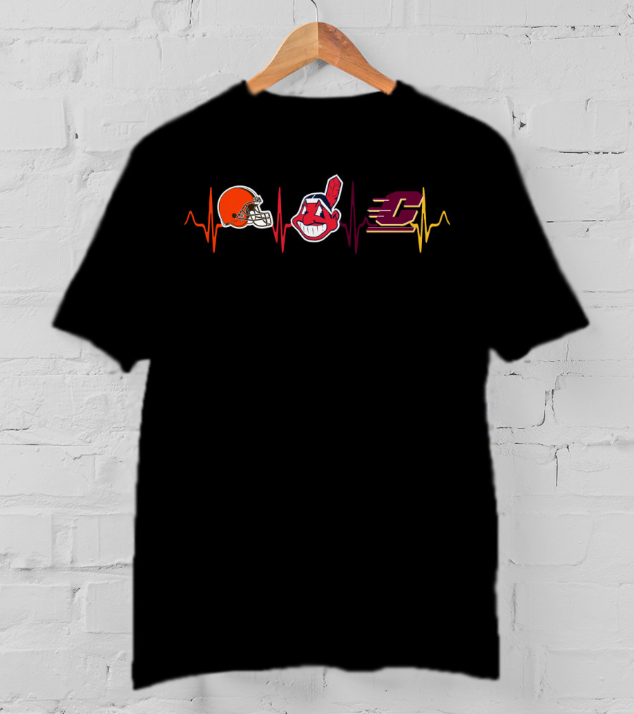 Browns Indians Cmc Heartbeat T-Shirt