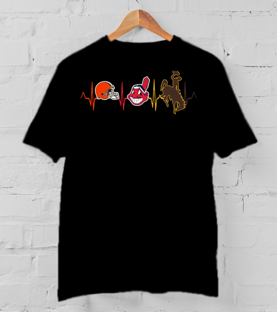 Browns Indians Pulse With Cowboy Rider T-Shirt