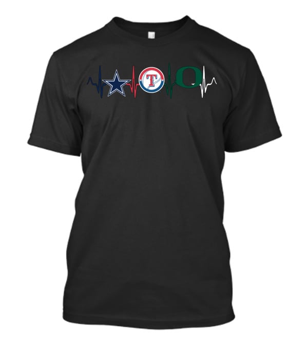 Love Dallas Cowboys Texas Rangers Oregon Ducks T-Shirt