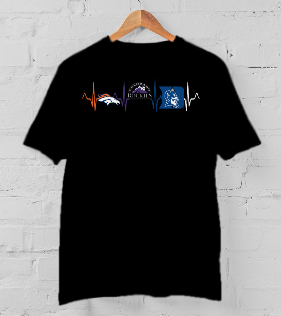 Denver Broncos Colorado Rockies Duke Blue Devils Fan Collection T-Shirt