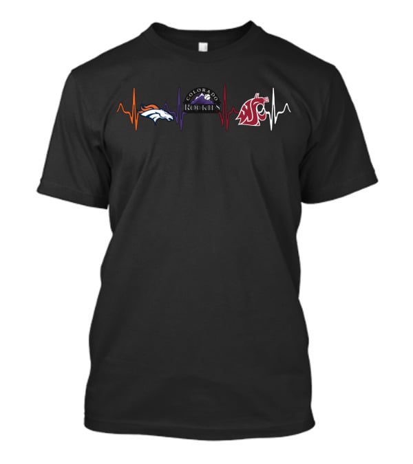 Love Broncos Colorado Rockies Washington State Cougars Wsc T-Shirt