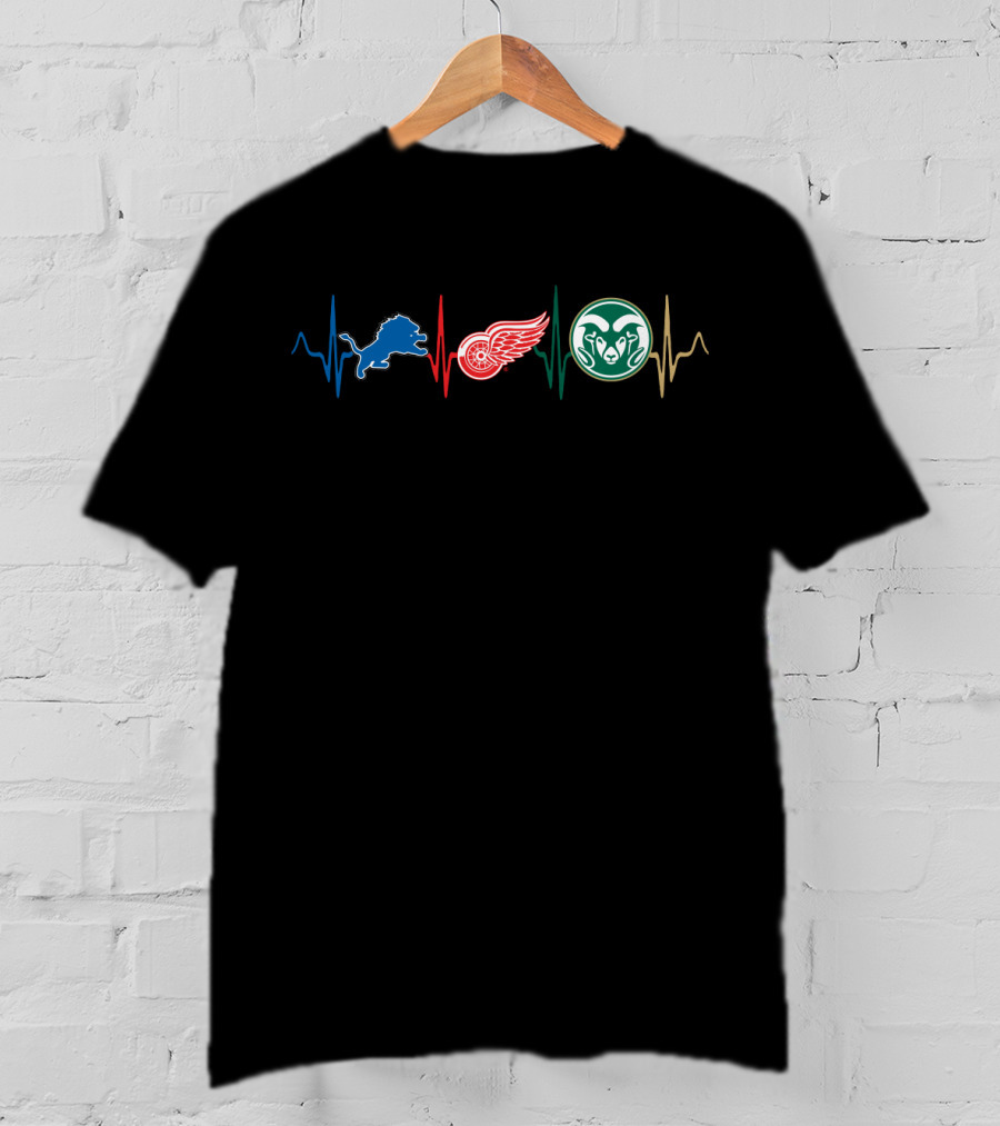 Heartbeat Love Lions Wings Rams Csr T-Shirt