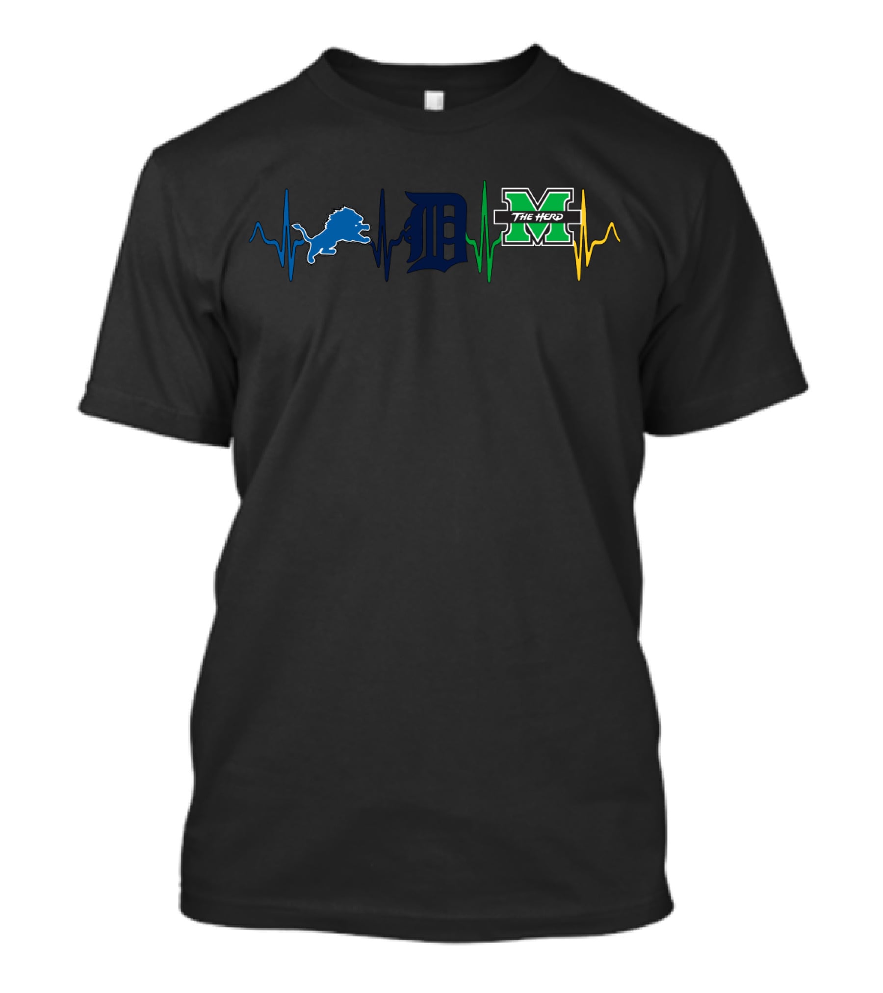Love Lions Detroit Tigers With Mth The Herd T-Shirt