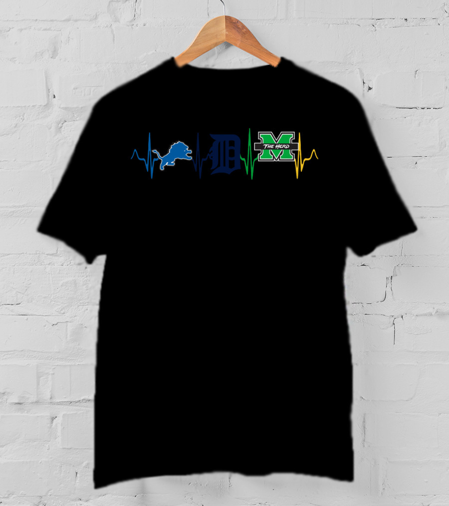 Love Lions Detroit Tigers With Mth The Herd T-Shirt