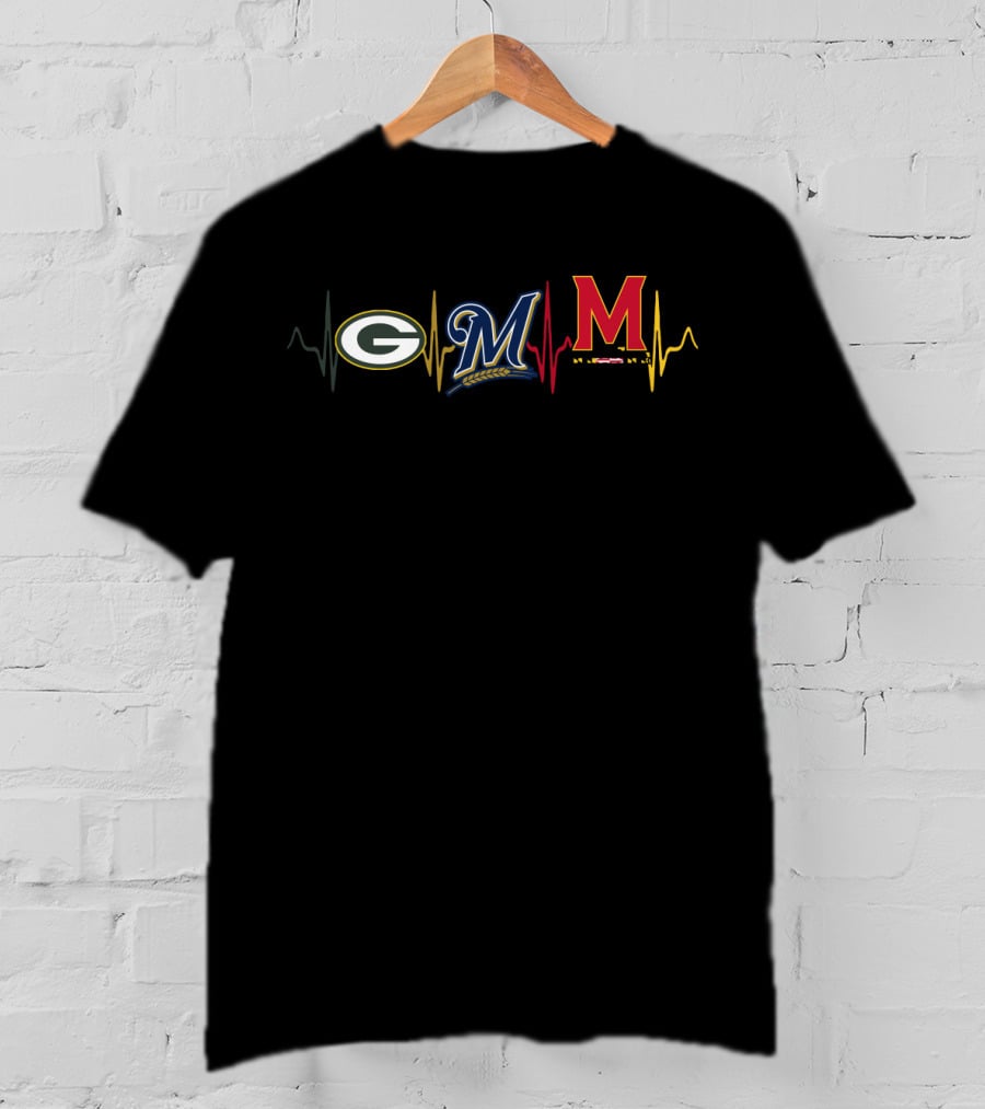 Packers Brewers Maryland Heartbeat T-Shirt