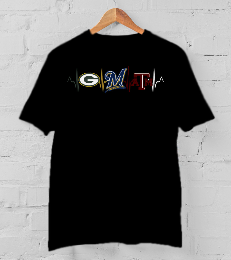 Packers Brewers Tamu Heartbeat T-Shirt