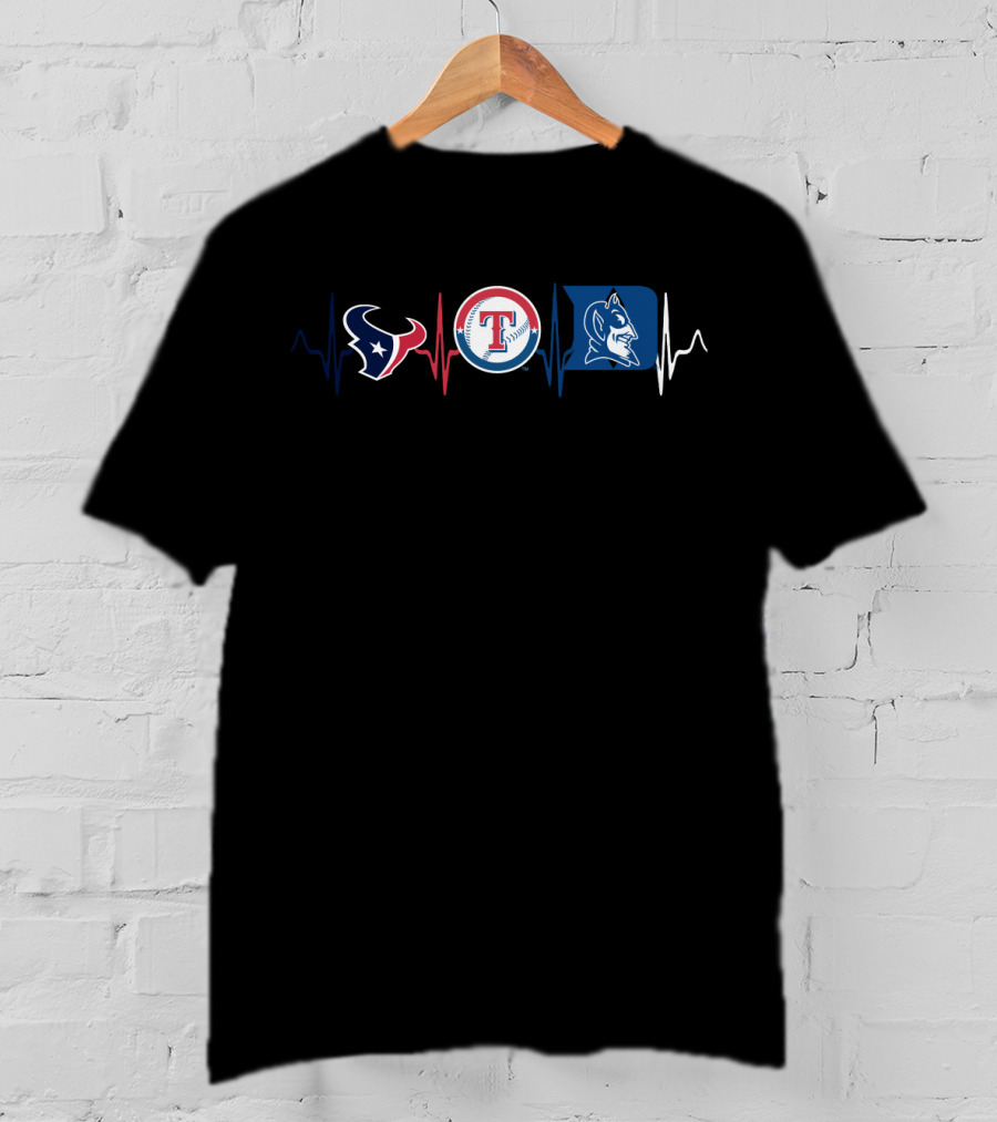 Love Texans Rangers Duke Blue Devils Sports Combo T-Shirt