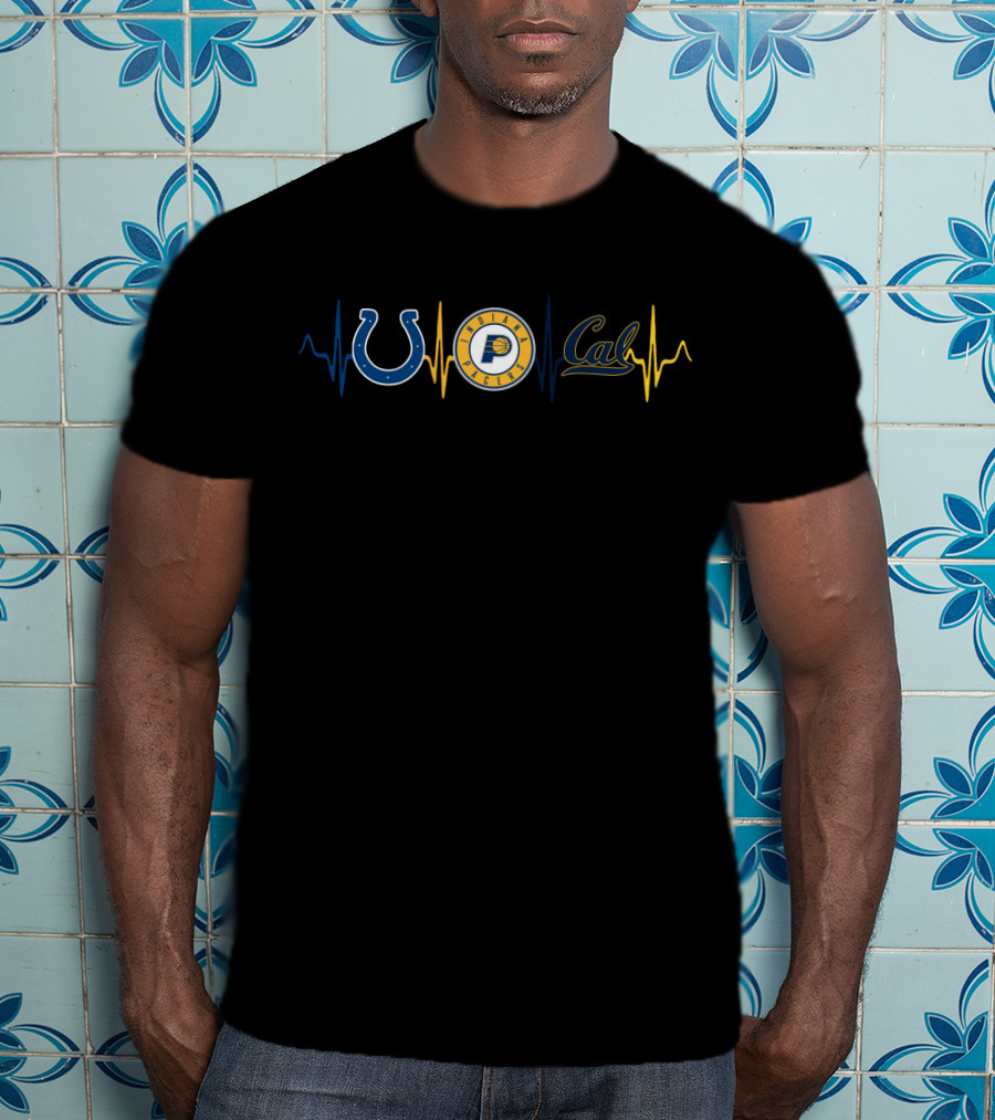 Love Colts Pacers Cgb Heartbeat T-Shirt