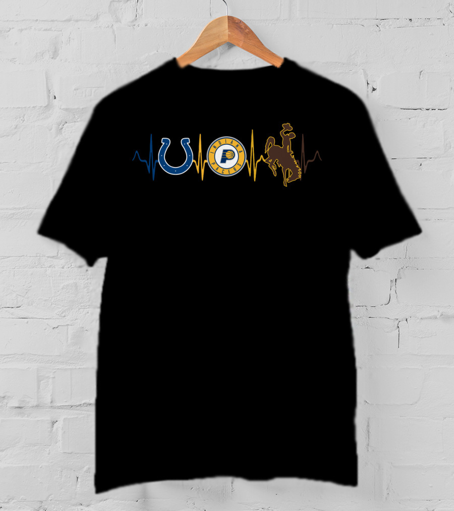 Love Colts Pacers Cowboys Heartbeat T-Shirt