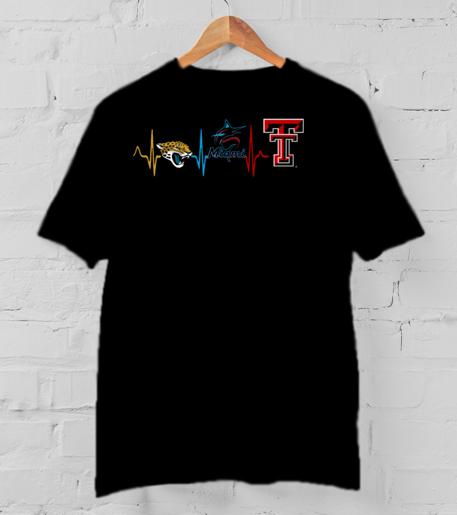 Love Jaguars Miami Marlins Texas Tech Trr T-Shirt