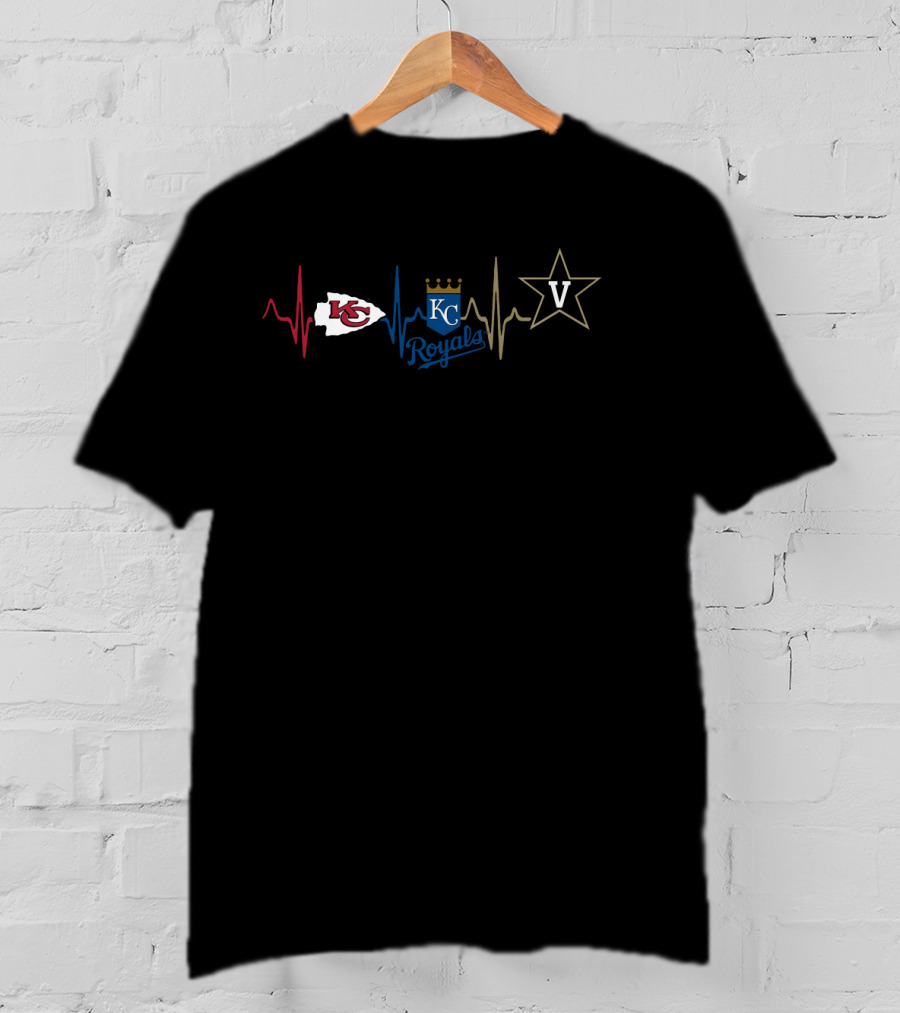 Love Chiefs Kc Royals V Heartbeat T-Shirt
