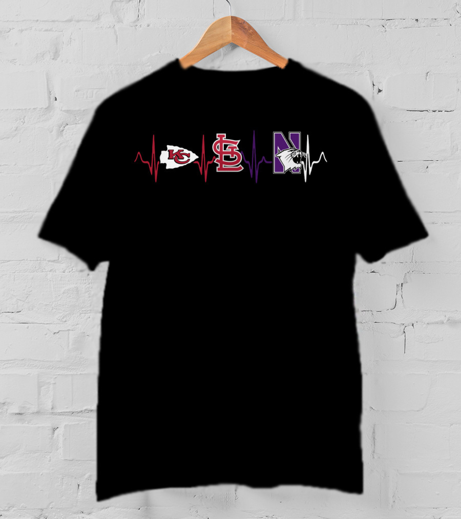 Love Chiefs Cardinals Wildcats Nw Ekg T-Shirt