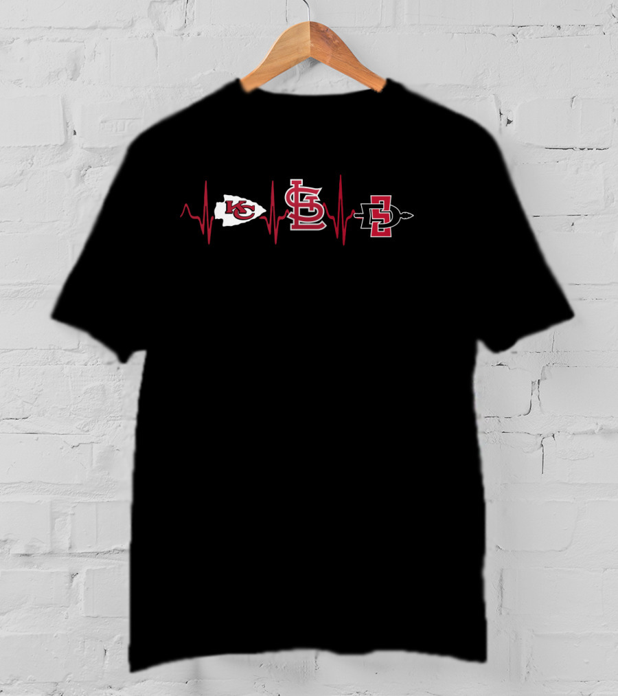 Love Kansas City Chiefs St. Louis Cardinals San Diego State Aztecs T-Shirt