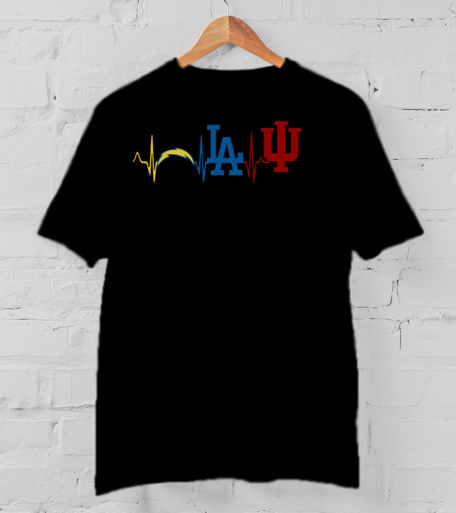 Love Chargers La Dodgers Indiana Hoosiers T-Shirt