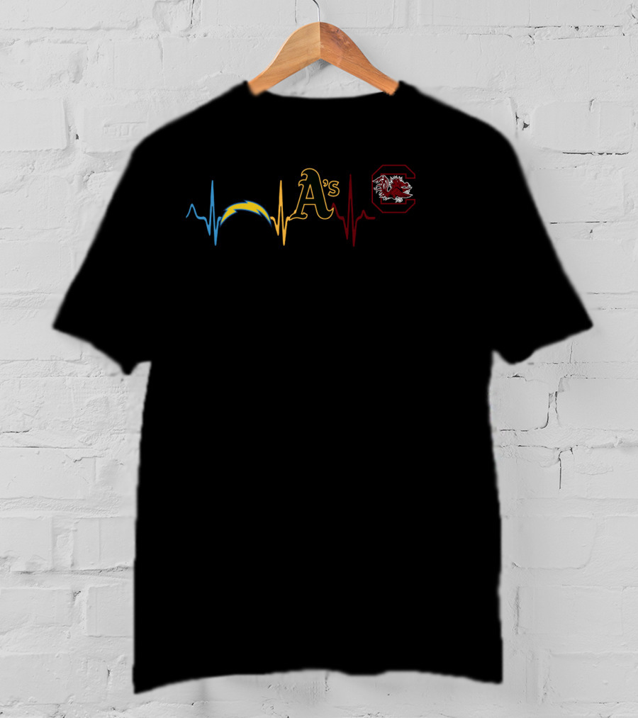 Chargers Athletics Scg Heartbeat T-Shirt
