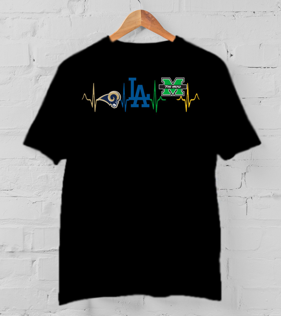 Love Rams Dodgers Marshall The Herd Mth T-Shirt