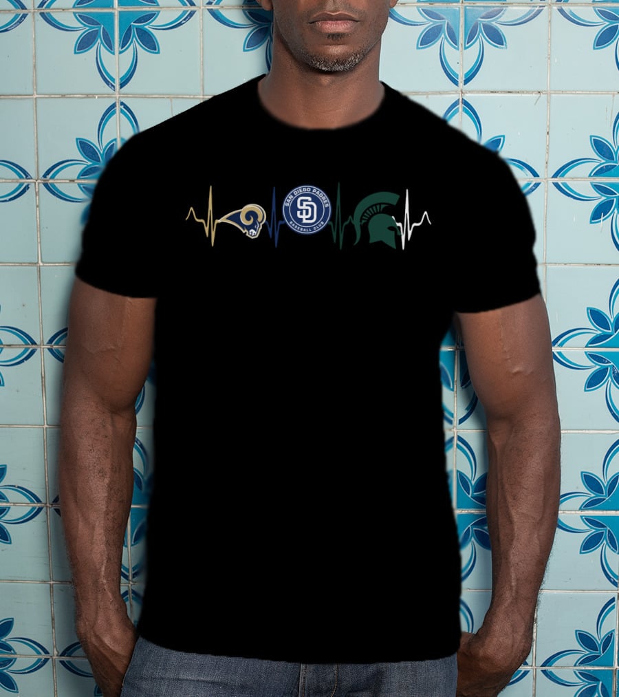 Love Rams San Diego Padres Spartans Mss T-Shirt