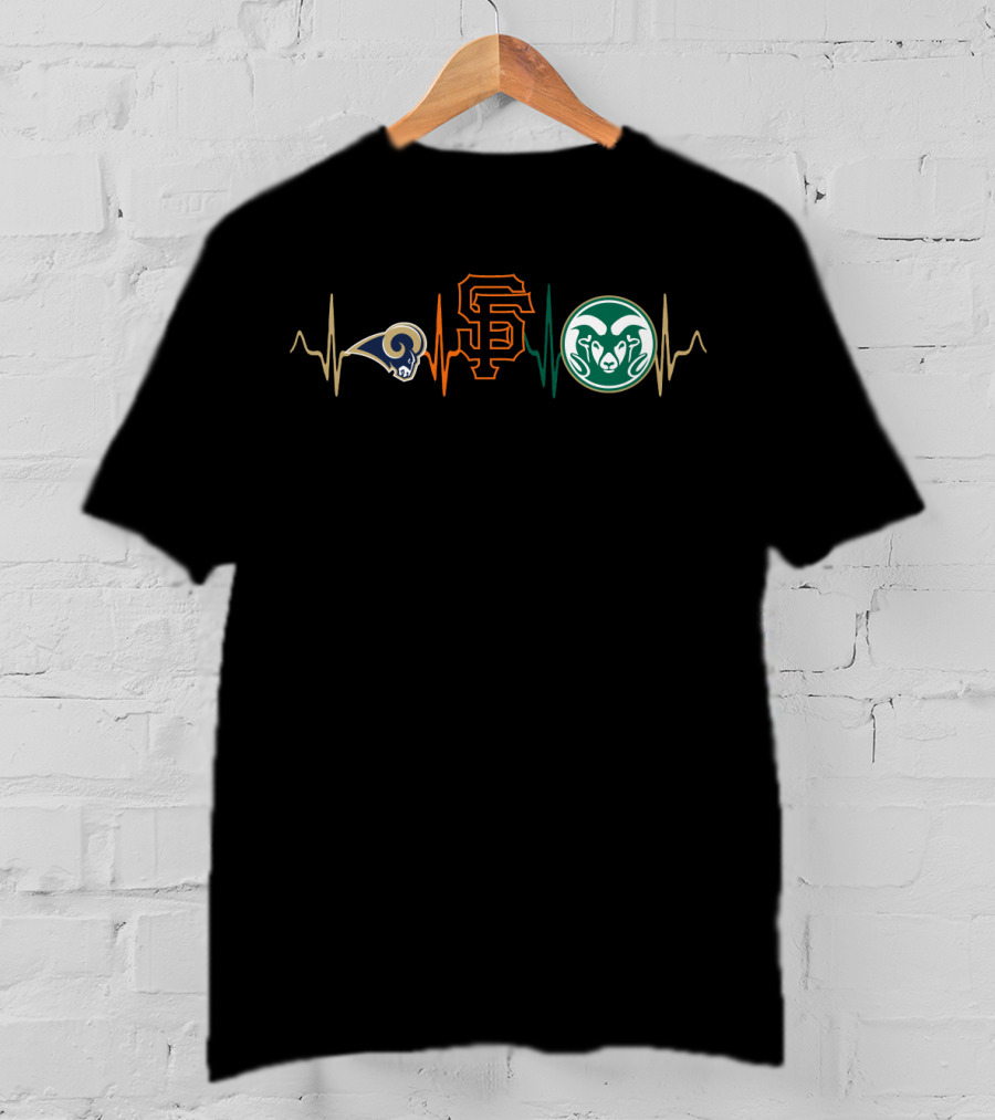 Rams Giants Csr Heartbeat T-Shirt