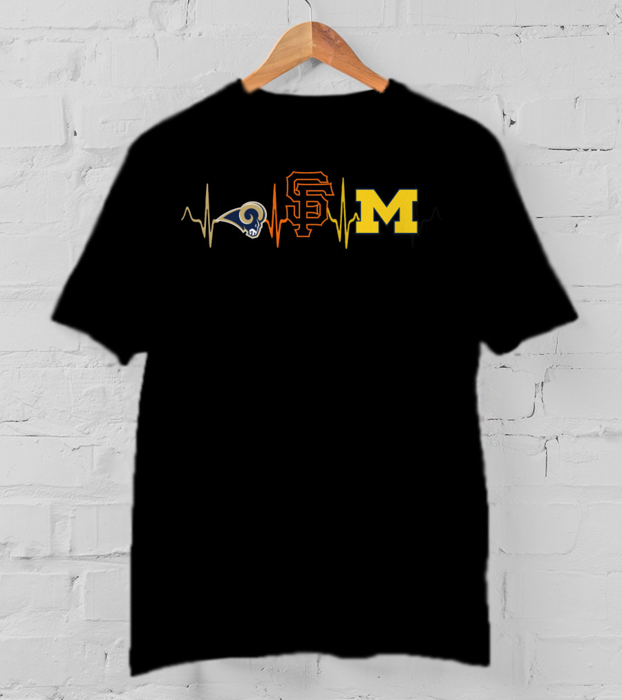 Love Rams San Francisco Giants Michigan Wolverines Mw T-Shirt