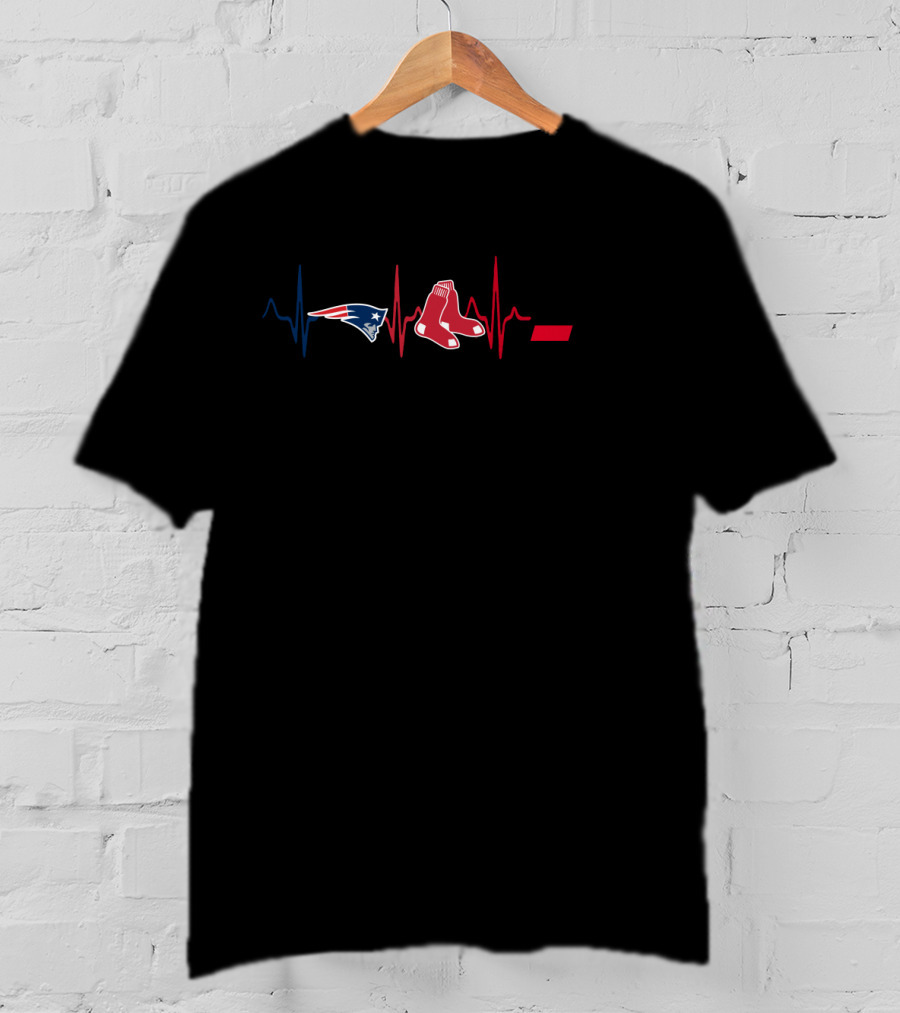Patriots Red Sox Cincinnati Bearcats Heartbeat T-Shirt