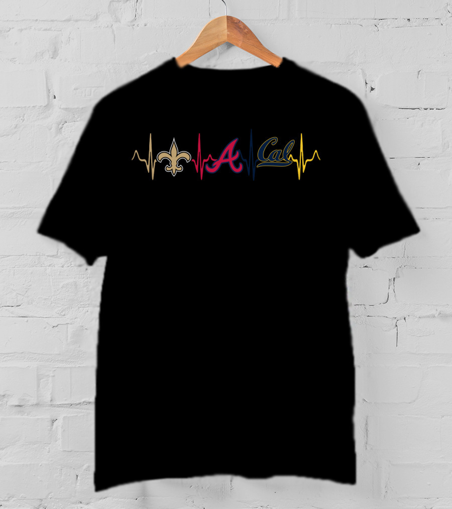 Love New Orleans Saints Atlanta Braves Cal Golden Bears Cgb T-Shirt