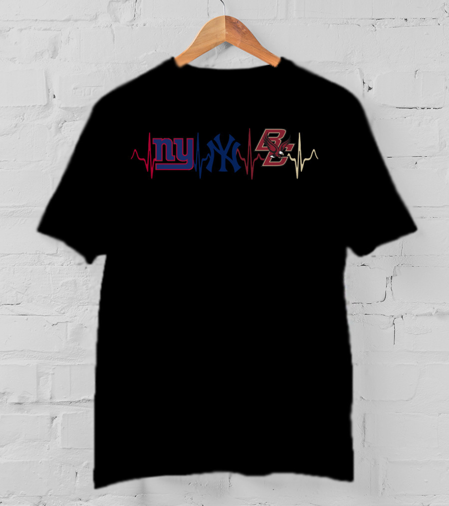 Heartbeat Giants Yankees Bc T-Shirt