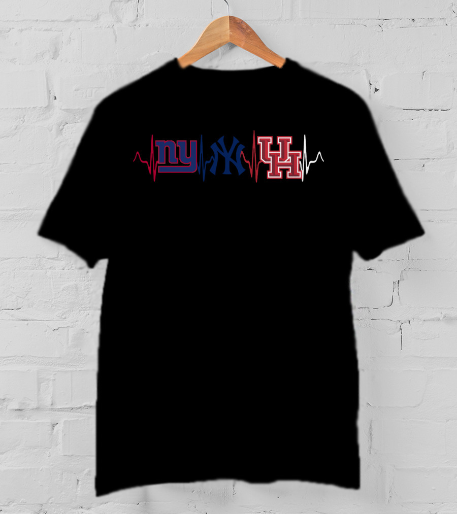 Ny Giants Yankees Uh Heartbeat T-Shirt