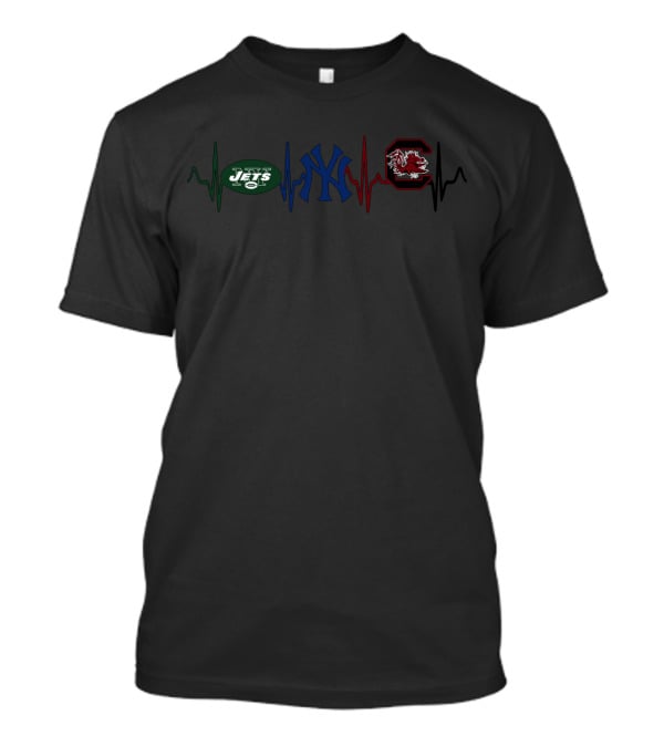 Love Jets Yankees Scg Heartbeat T-Shirt