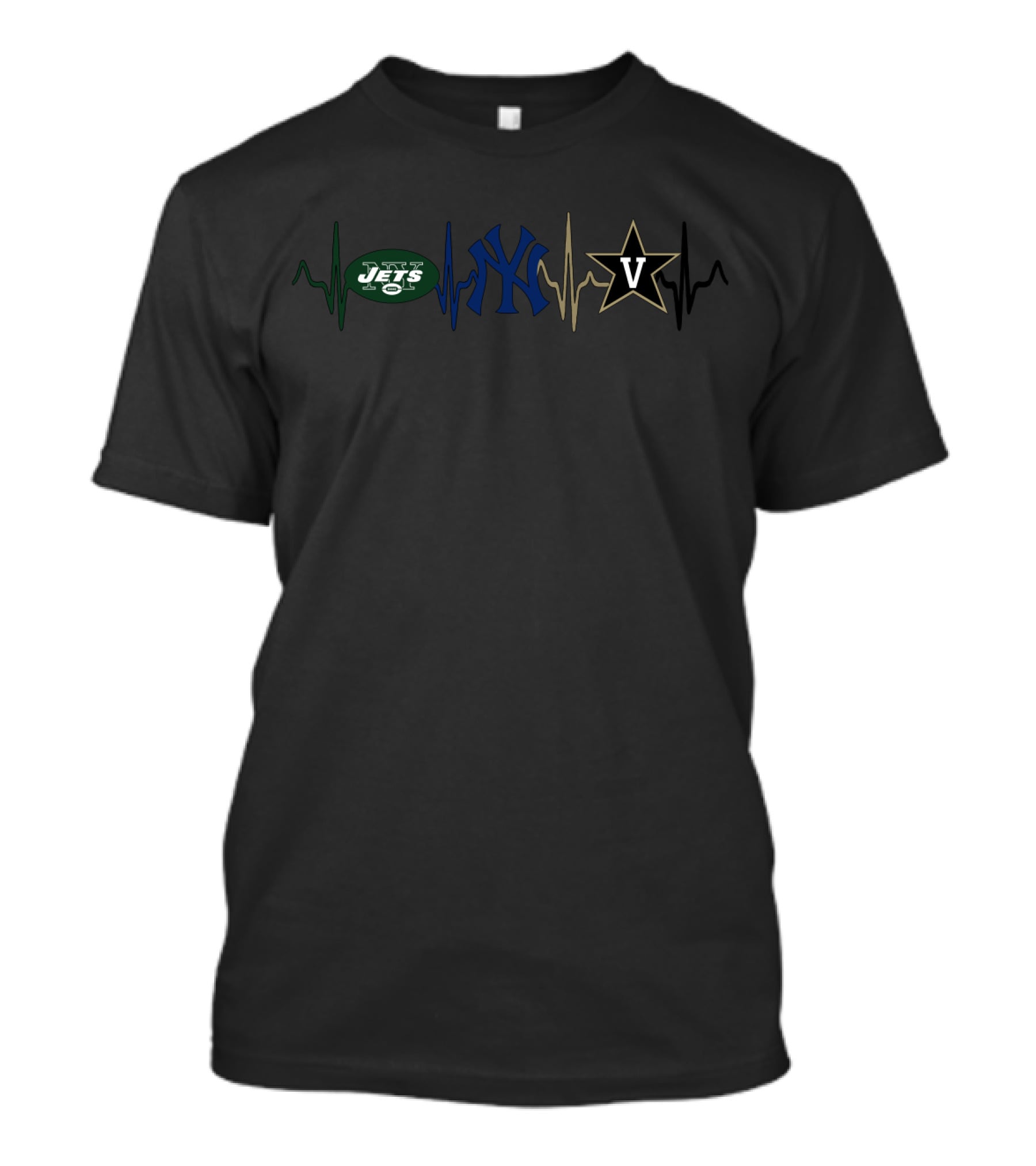 Love Jets Yankees V Heartbeat T-Shirt