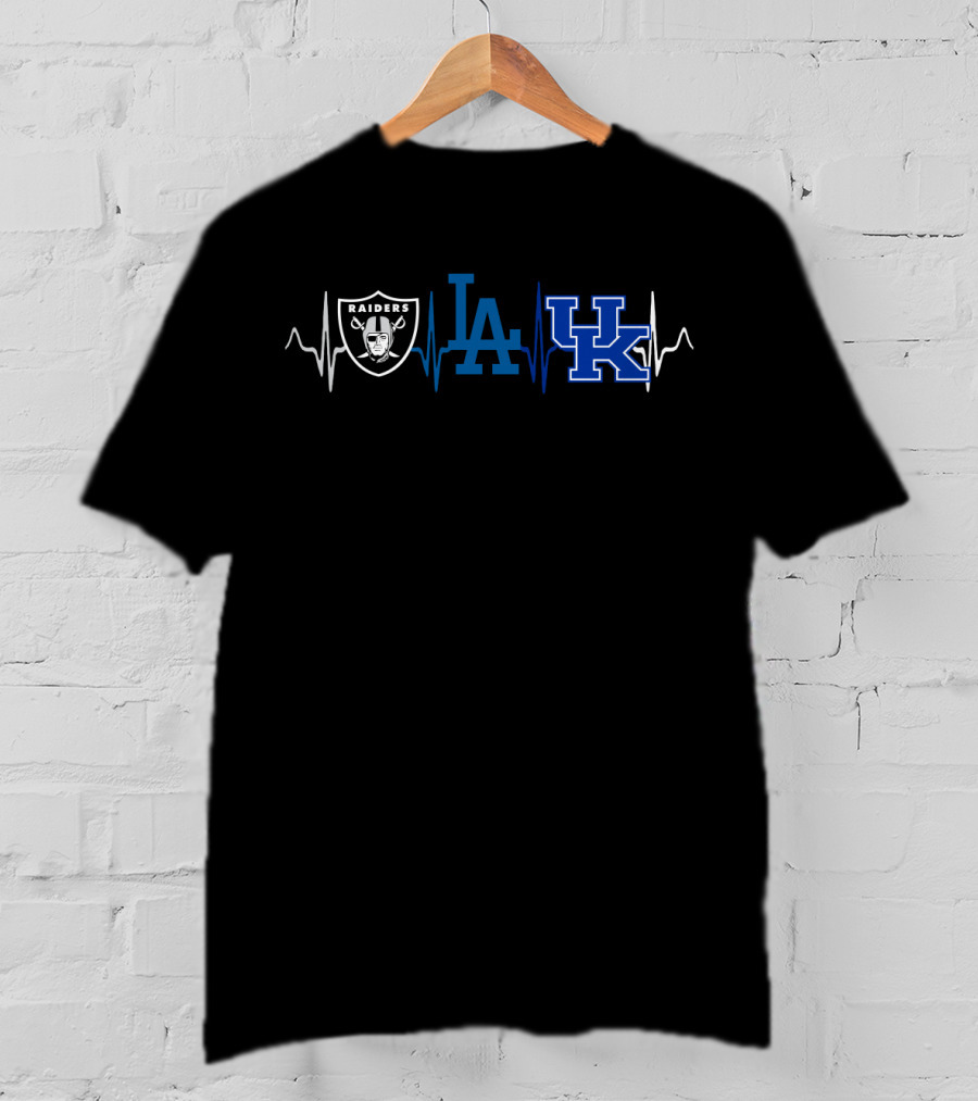 Love Raiders Dodgers Kentucky Wildcats T-Shirt