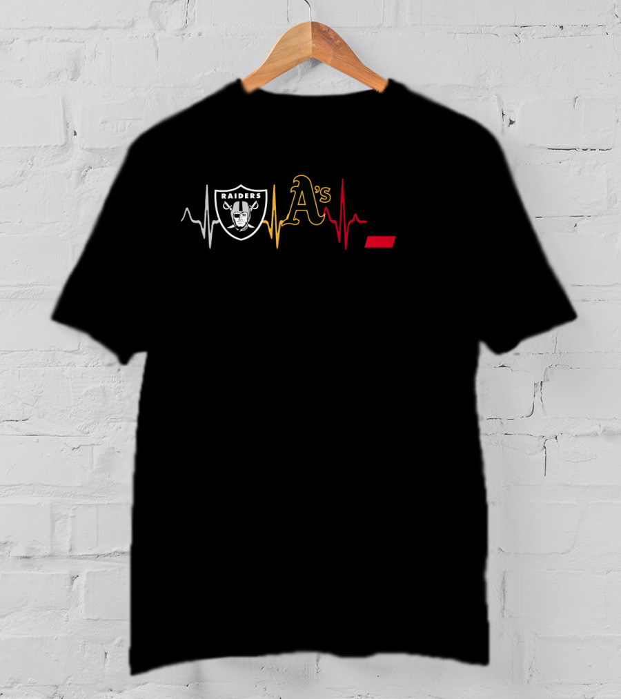 Raiders Athletics Cincinnati Bearcats Heartbeat T-Shirt