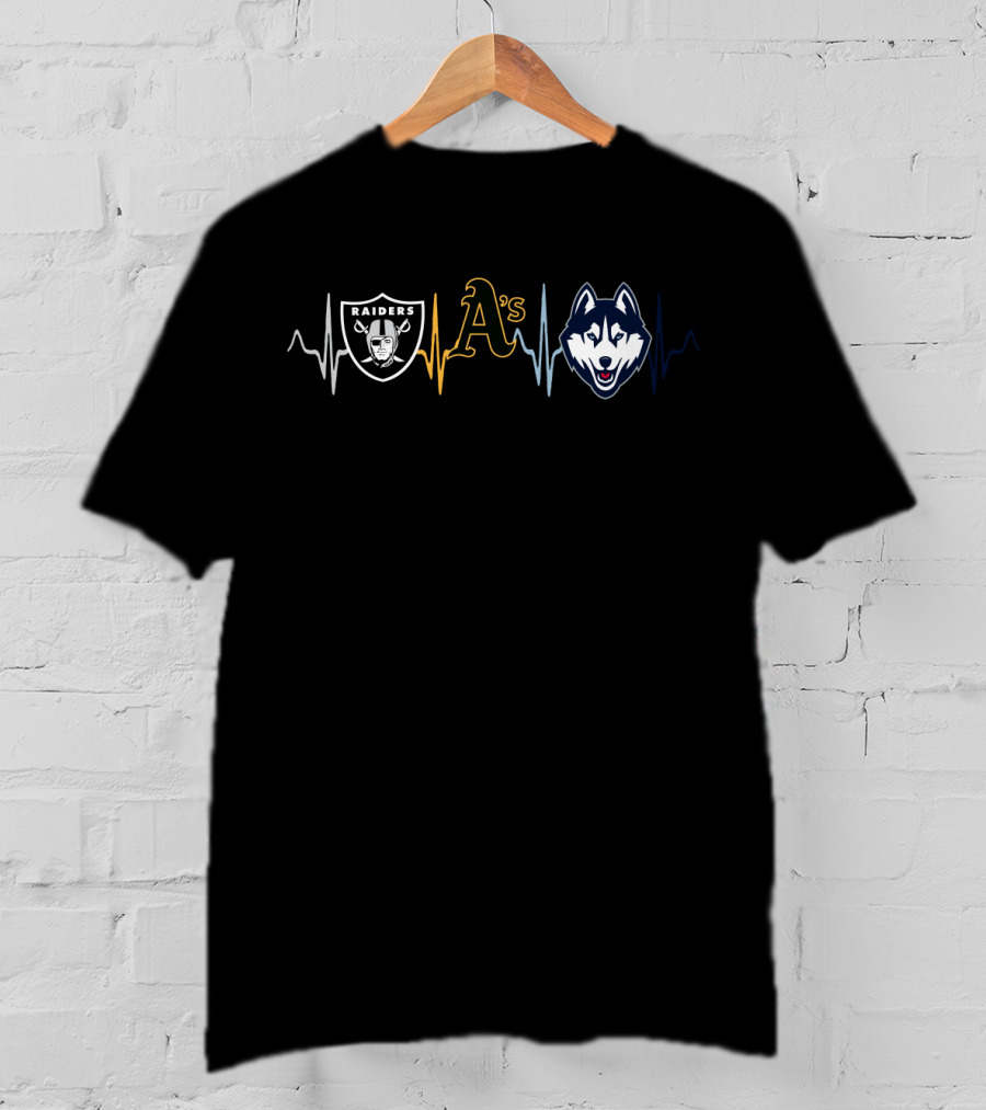 Raiders Athletics Huskies Heartbeat T-Shirt